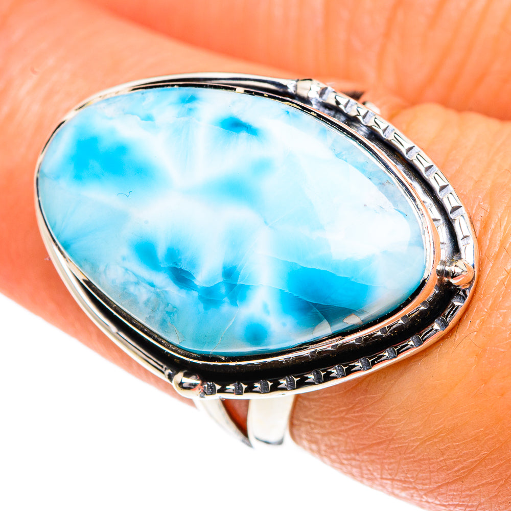 Larimar Rings handcrafted by Ana Silver Co - RING82677