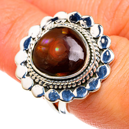 Mexican Fire Agate Rings handcrafted by Ana Silver Co - RING82680