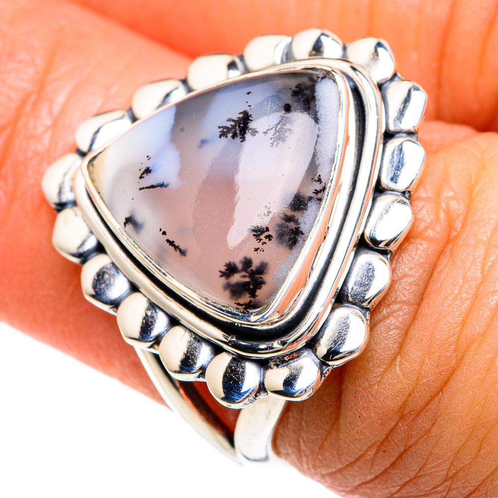 Dendritic Opal Rings handcrafted by Ana Silver Co - RING82692