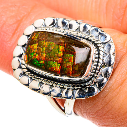 Ammolite Rings handcrafted by Ana Silver Co - RING82695