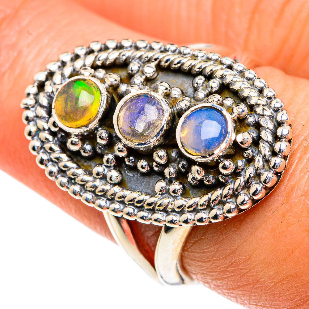 Ethiopian Opal Rings handcrafted by Ana Silver Co - RING82697