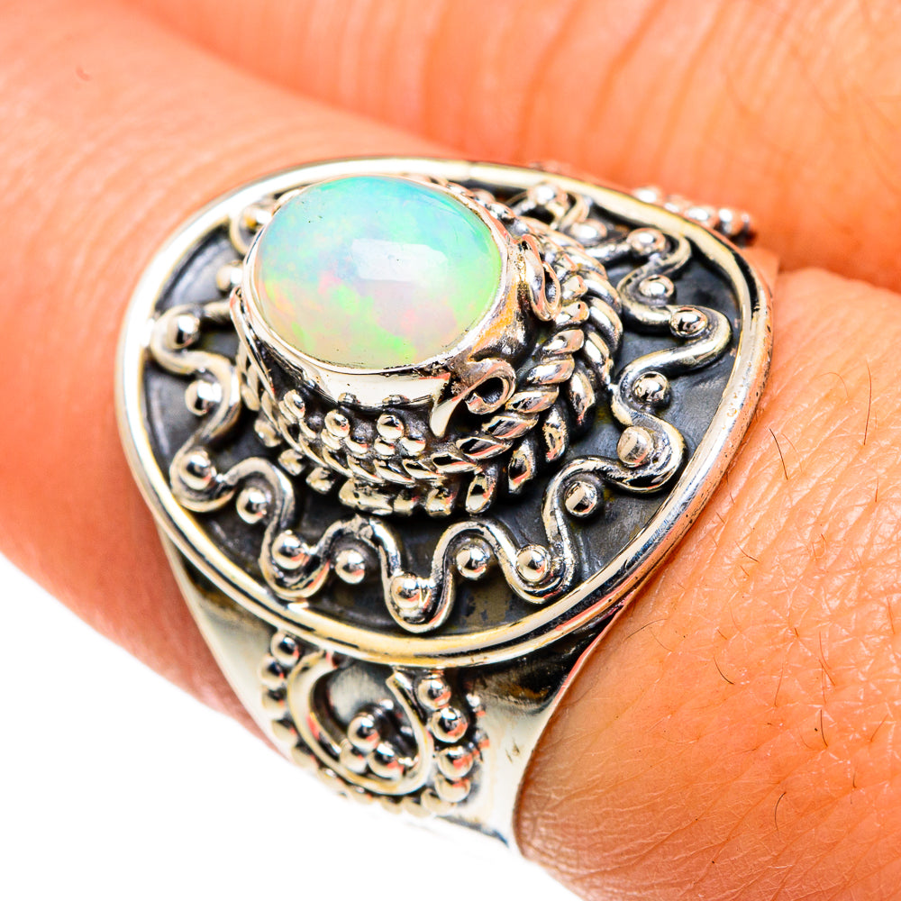 Ethiopian Opal Rings handcrafted by Ana Silver Co - RING82698