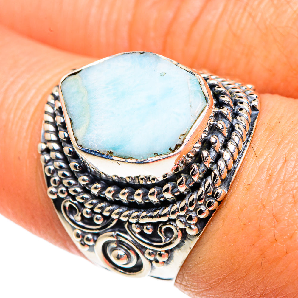 Larimar Rings handcrafted by Ana Silver Co - RING82701