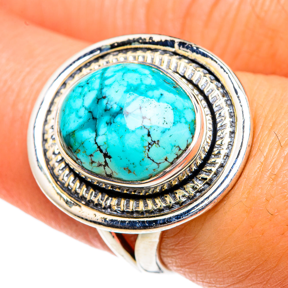 Tibetan Turquoise Rings handcrafted by Ana Silver Co - RING82703