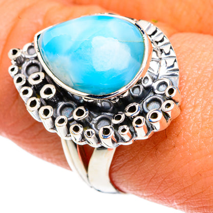 Larimar Rings handcrafted by Ana Silver Co - RING82705