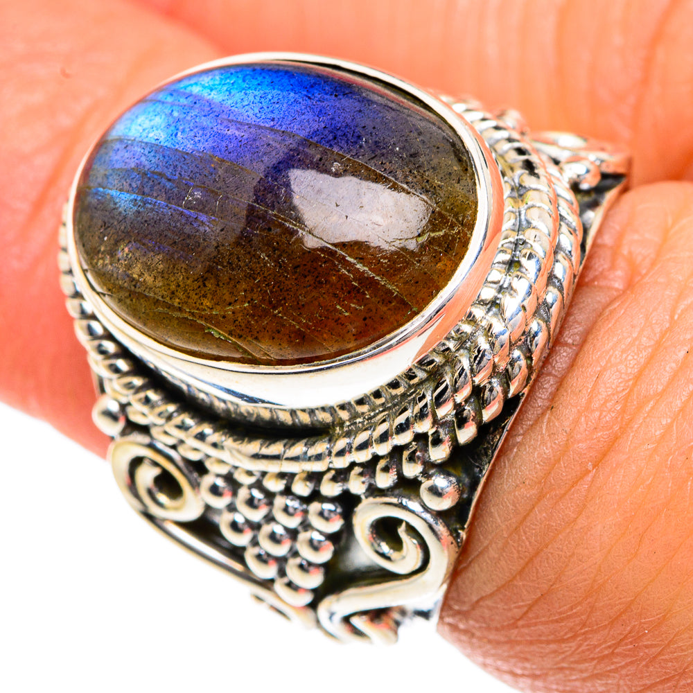 Labradorite Rings handcrafted by Ana Silver Co - RING82707