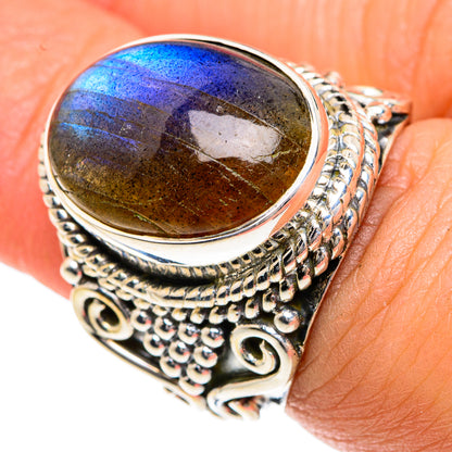 Labradorite Rings handcrafted by Ana Silver Co - RING82707