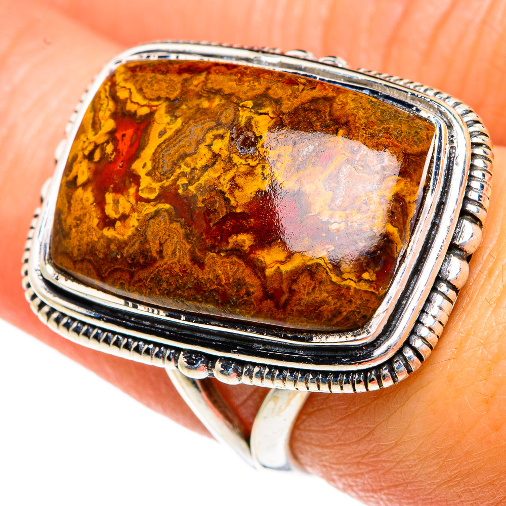 Moroccan Agate Rings handcrafted by Ana Silver Co - RING82712