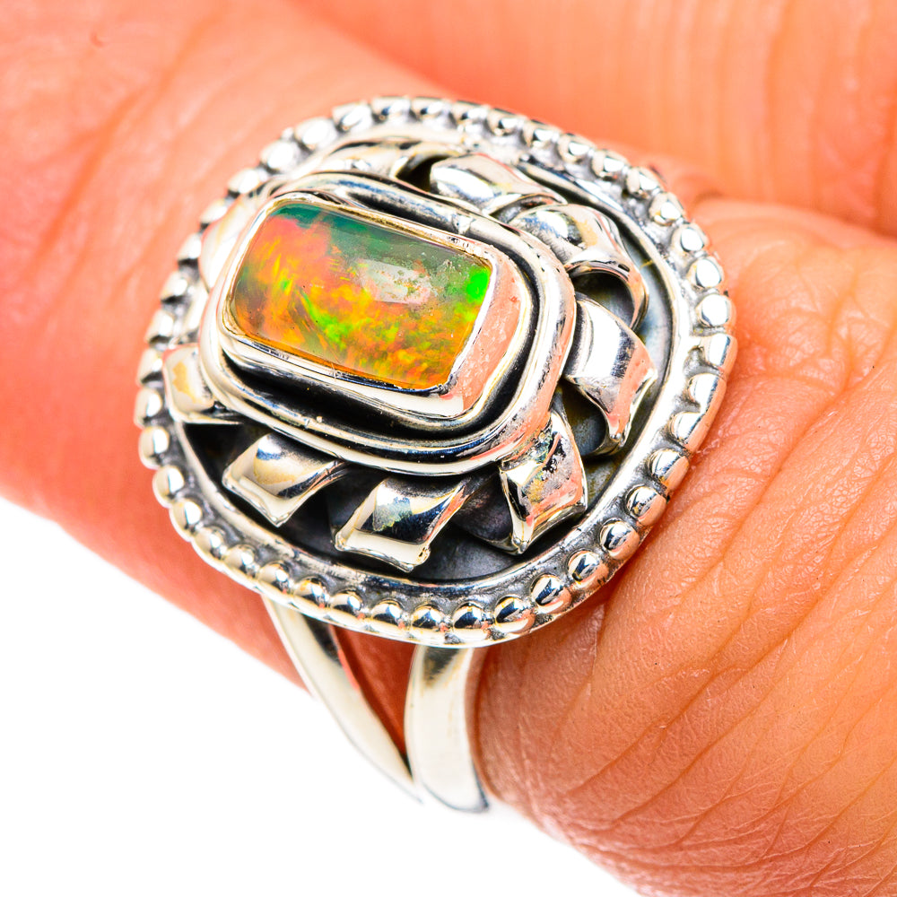 Ethiopian Opal Rings handcrafted by Ana Silver Co - RING82727