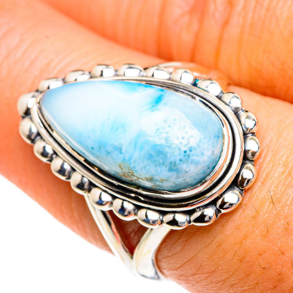 Larimar Rings handcrafted by Ana Silver Co - RING82732