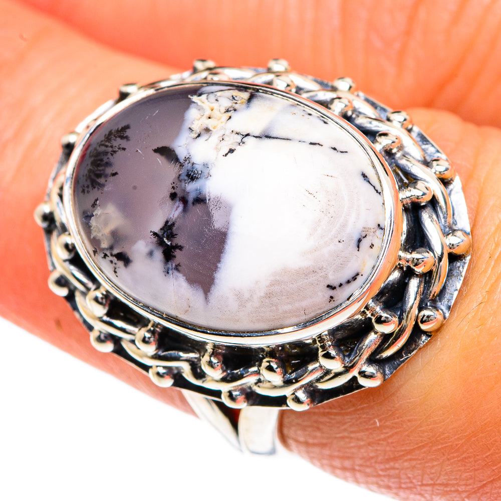 Dendritic Opal Rings handcrafted by Ana Silver Co - RING82749