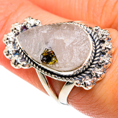 Green Quartz Crystal Rings handcrafted by Ana Silver Co - RING82752
