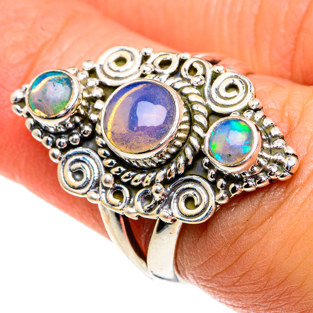 Ethiopian Opal Rings handcrafted by Ana Silver Co - RING82756