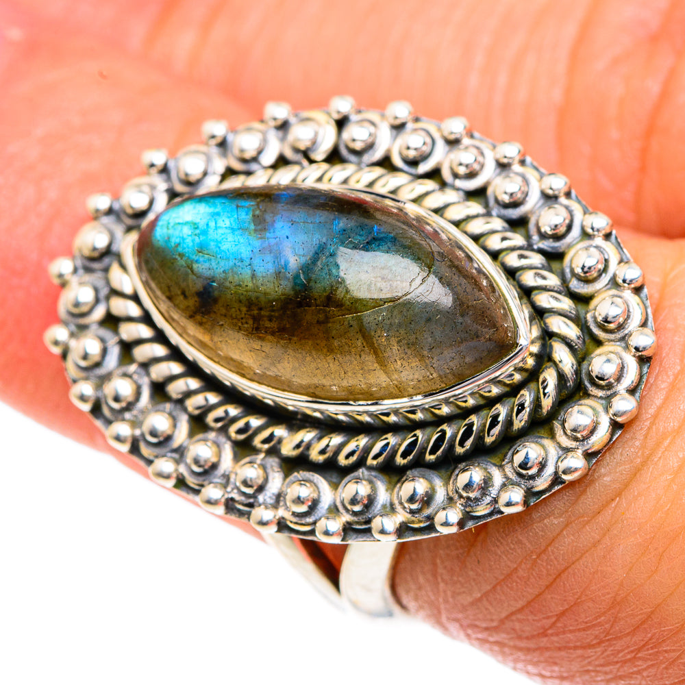 Labradorite Rings handcrafted by Ana Silver Co - RING82759