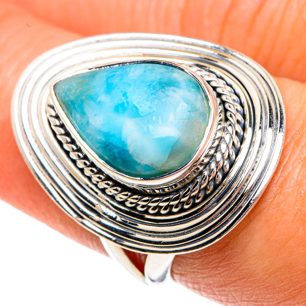Larimar Rings handcrafted by Ana Silver Co - RING82762