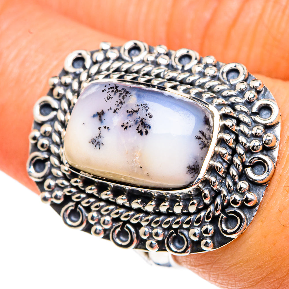 Dendritic Opal Rings handcrafted by Ana Silver Co - RING82776