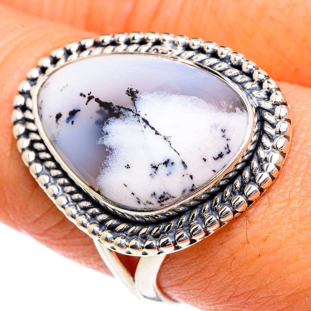Dendritic Opal Rings handcrafted by Ana Silver Co - RING82779