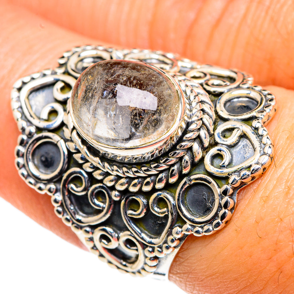 Rainbow Moonstone Rings handcrafted by Ana Silver Co - RING82780