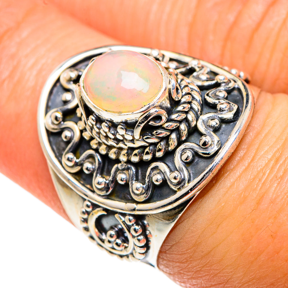 Ethiopian Opal Rings handcrafted by Ana Silver Co - RING82782