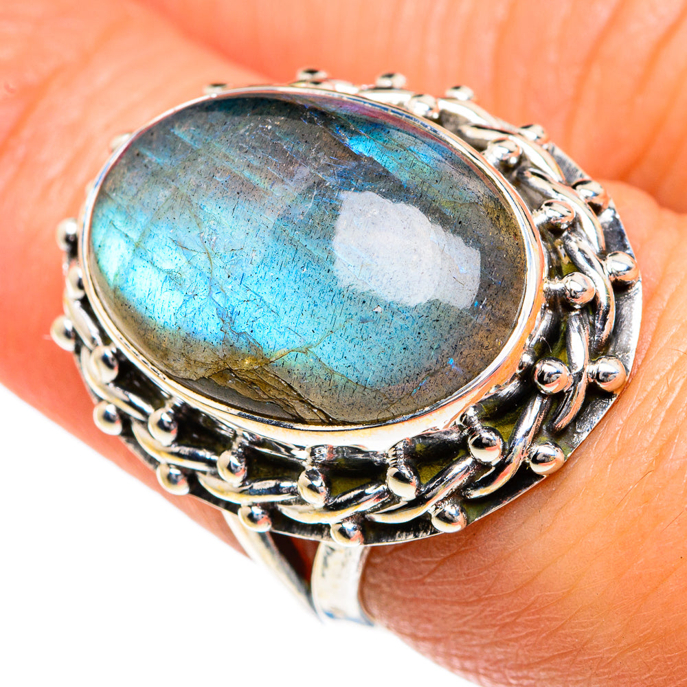 Labradorite Rings handcrafted by Ana Silver Co - RING82790