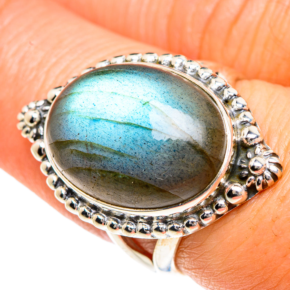 Labradorite Rings handcrafted by Ana Silver Co - RING82792