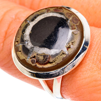 Septarian Geode Rings handcrafted by Ana Silver Co - RING82795