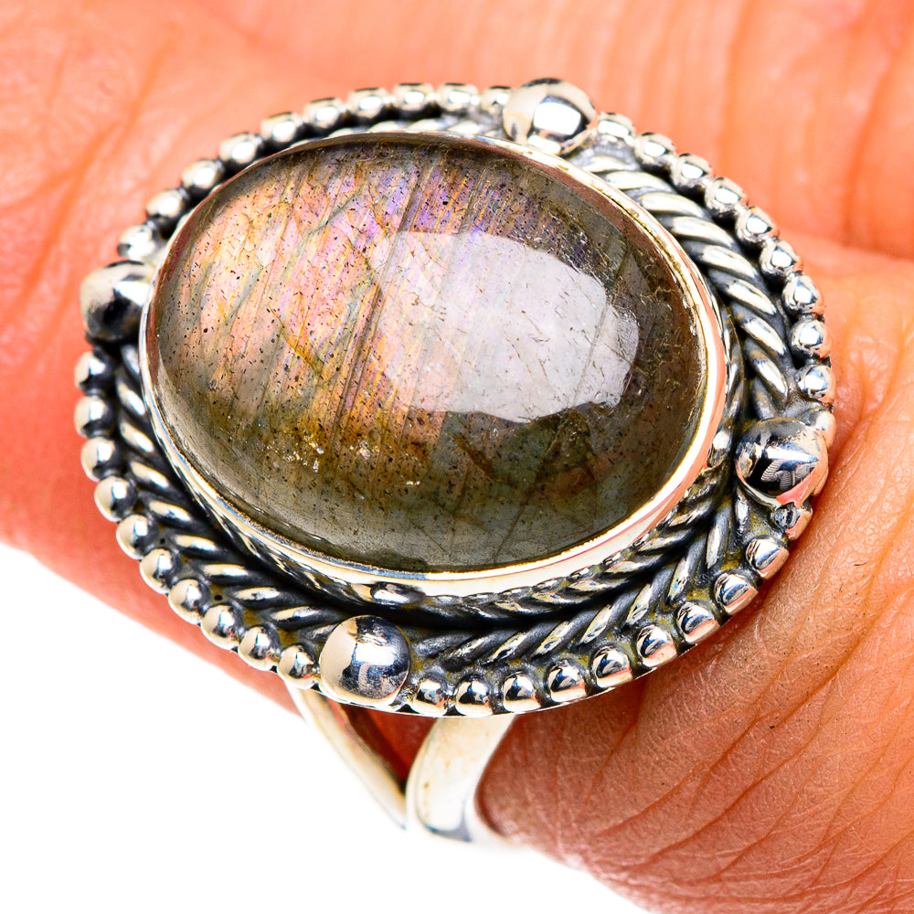 Labradorite Rings handcrafted by Ana Silver Co - RING82798