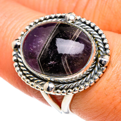 Chevron Amethyst Rings handcrafted by Ana Silver Co - RING82804
