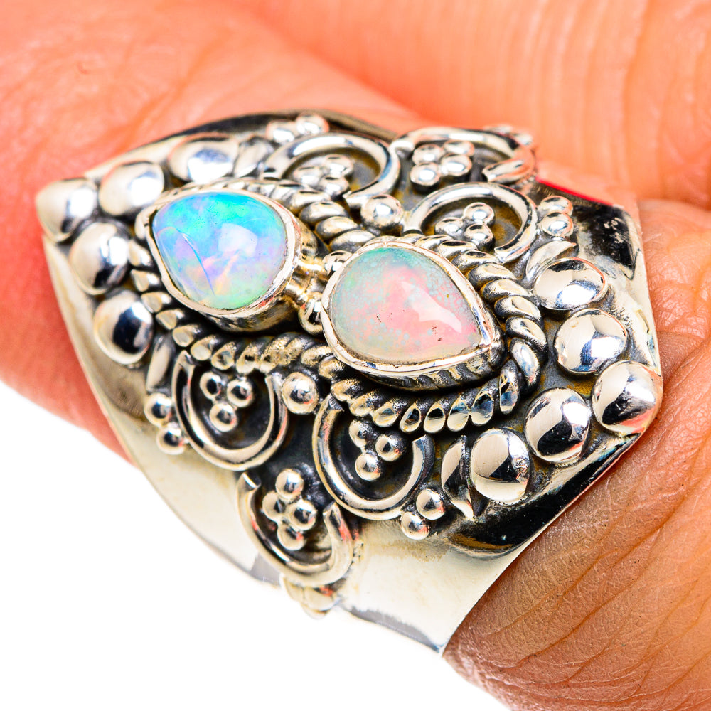 Ethiopian Opal Rings handcrafted by Ana Silver Co - RING82814
