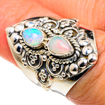 Ethiopian Opal Rings handcrafted by Ana Silver Co - RING82814