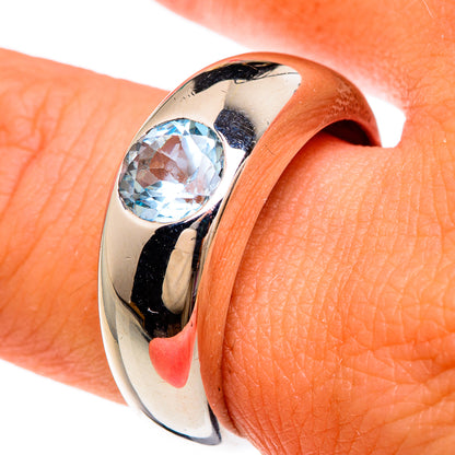 Blue Topaz Rings handcrafted by Ana Silver Co - RING82819
