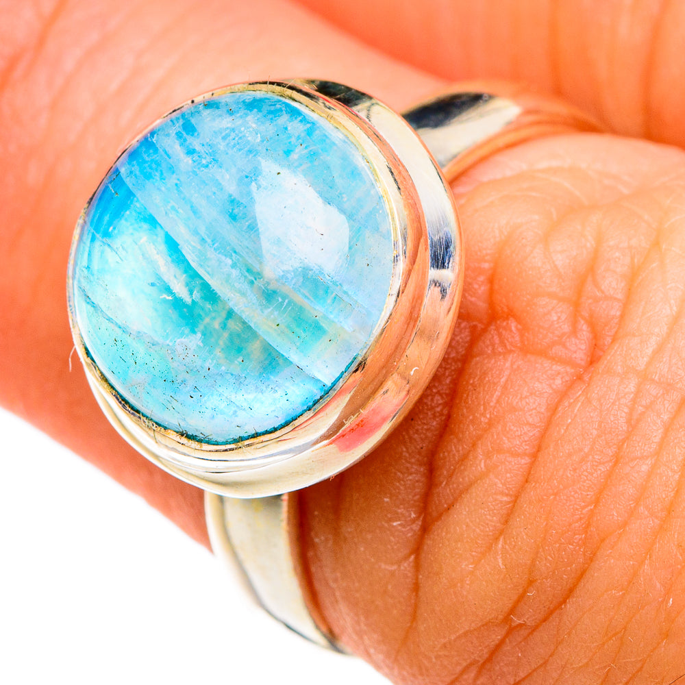 Rainbow Moonstone Rings handcrafted by Ana Silver Co - RING82820