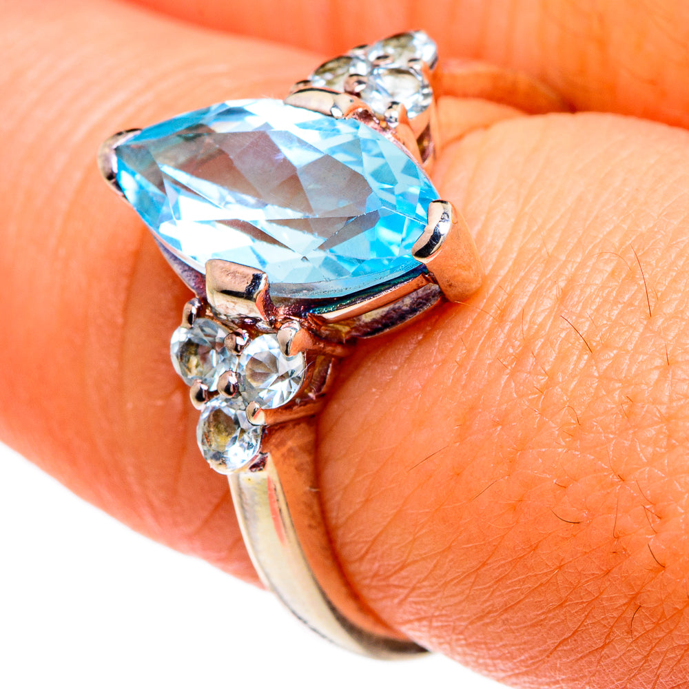 Blue Topaz Rings handcrafted by Ana Silver Co - RING82844