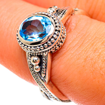Blue Topaz Rings handcrafted by Ana Silver Co - RING82845