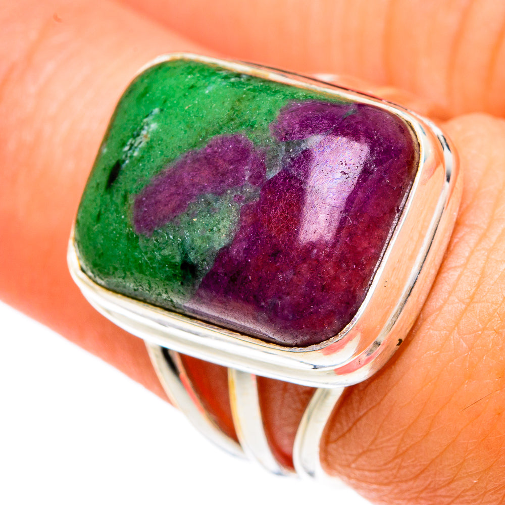 Ruby Zoisite Rings handcrafted by Ana Silver Co - RING82850