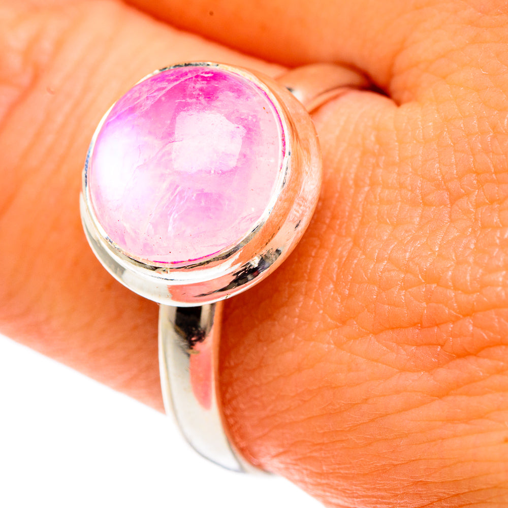 Pink Moonstone Rings handcrafted by Ana Silver Co - RING82855