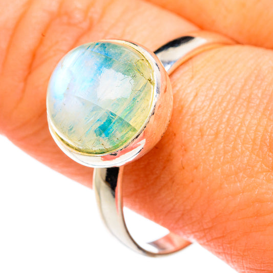 Green Moonstone Rings handcrafted by Ana Silver Co - RING82873