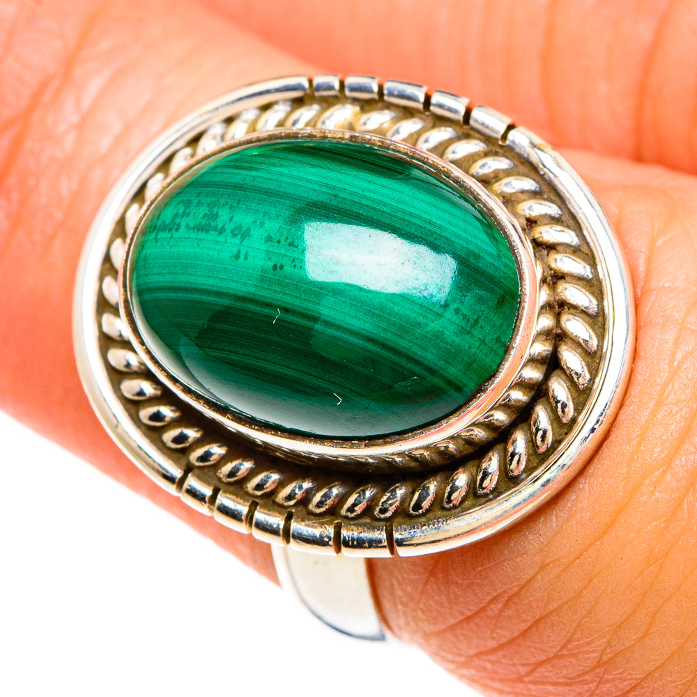 Malachite Rings handcrafted by Ana Silver Co - RING82874