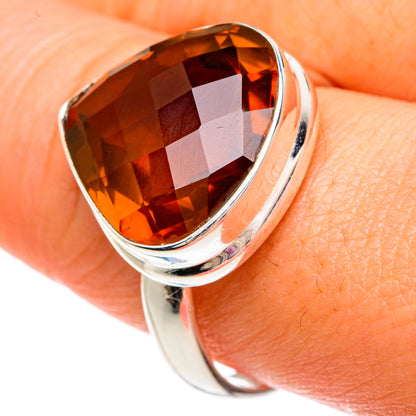 Mandarin Citrine Rings handcrafted by Ana Silver Co - RING82877