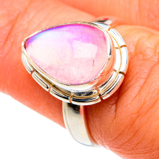 Pink Moonstone Rings handcrafted by Ana Silver Co - RING82882