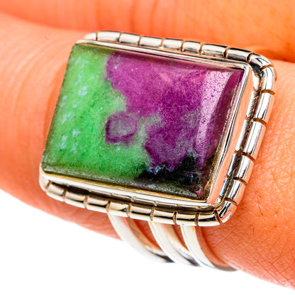 Ruby Zoisite Rings handcrafted by Ana Silver Co - RING82892