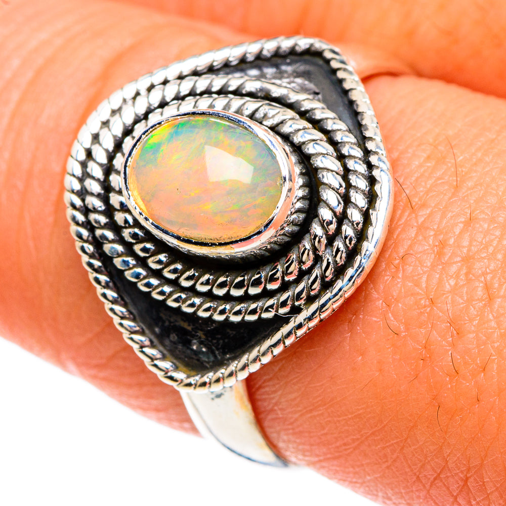 Ethiopian Opal Rings handcrafted by Ana Silver Co - RING82893