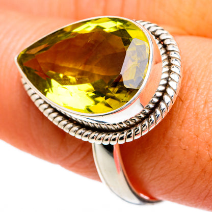 Lemon Quartz Rings handcrafted by Ana Silver Co - RING82895