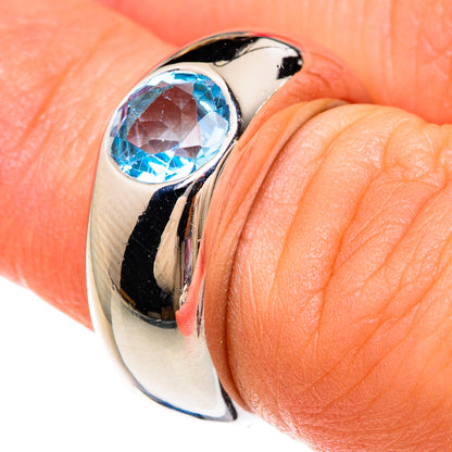 Blue Topaz Rings handcrafted by Ana Silver Co - RING82896