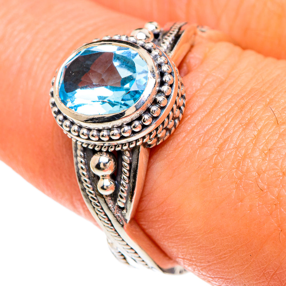 Blue Topaz Rings handcrafted by Ana Silver Co - RING82901
