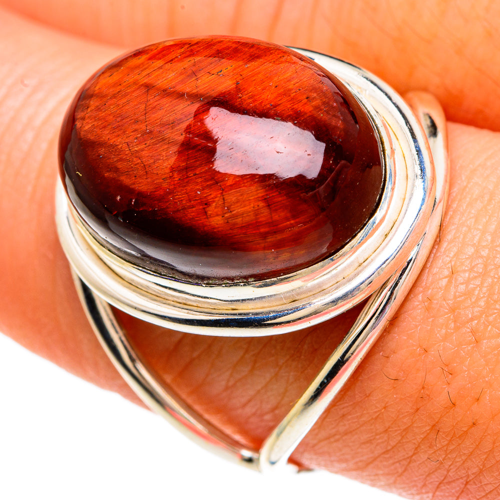 Red Tiger Eye Rings handcrafted by Ana Silver Co - RING82906