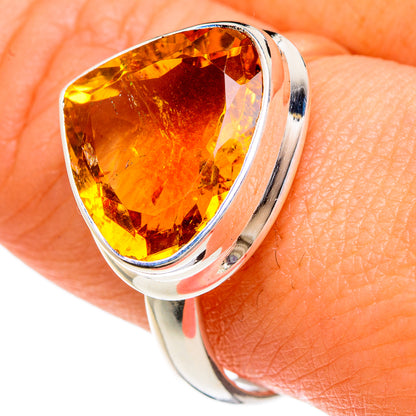 Mandarin Citrine Rings handcrafted by Ana Silver Co - RING82912