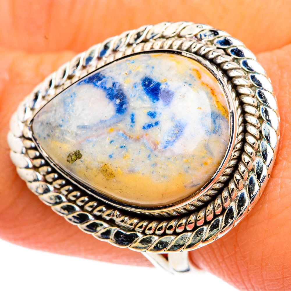 Blue Scheelite Rings handcrafted by Ana Silver Co - RING82946