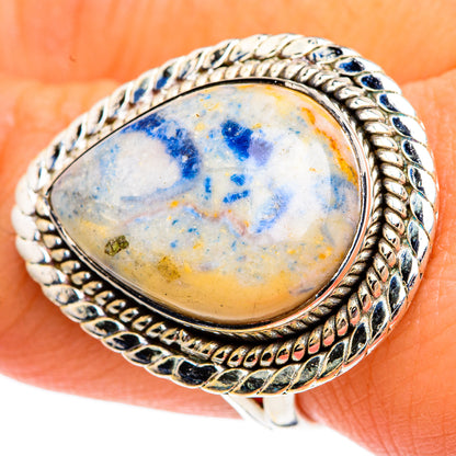 Blue Scheelite Rings handcrafted by Ana Silver Co - RING82946