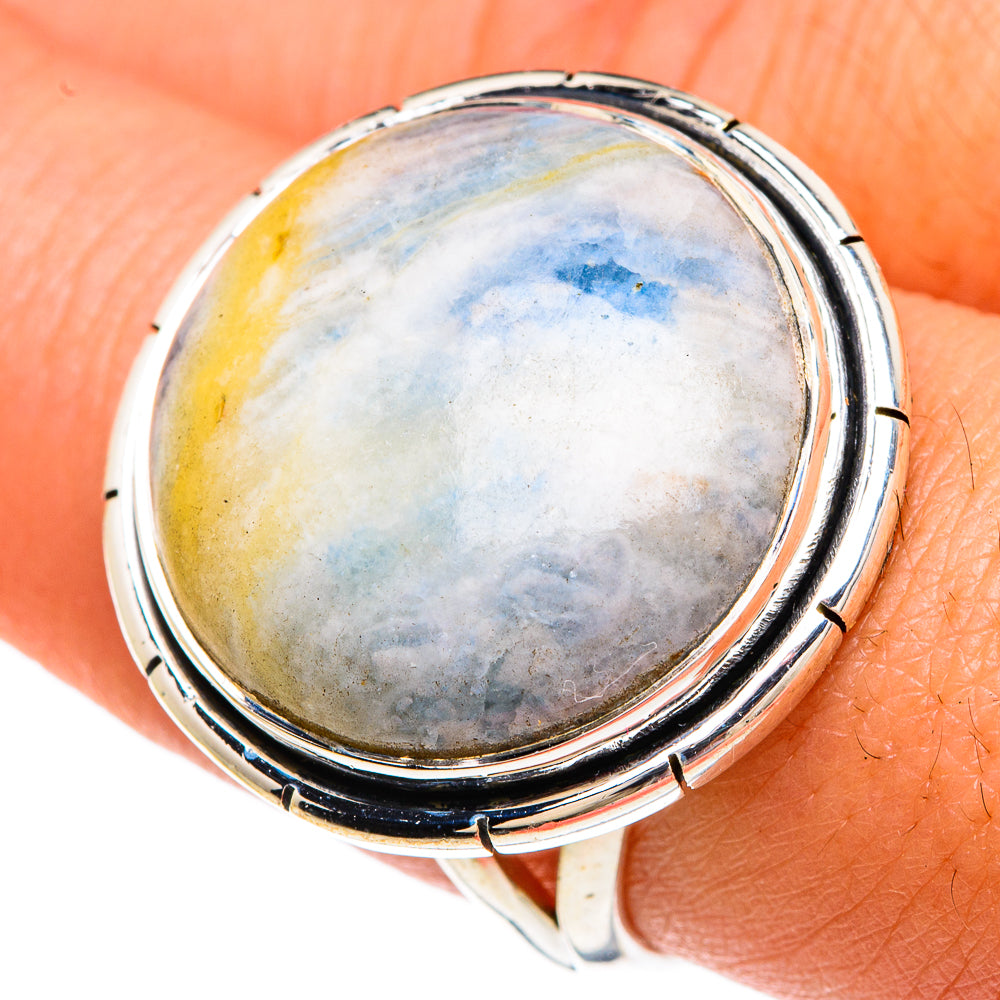 Blue Scheelite Rings handcrafted by Ana Silver Co - RING82948
